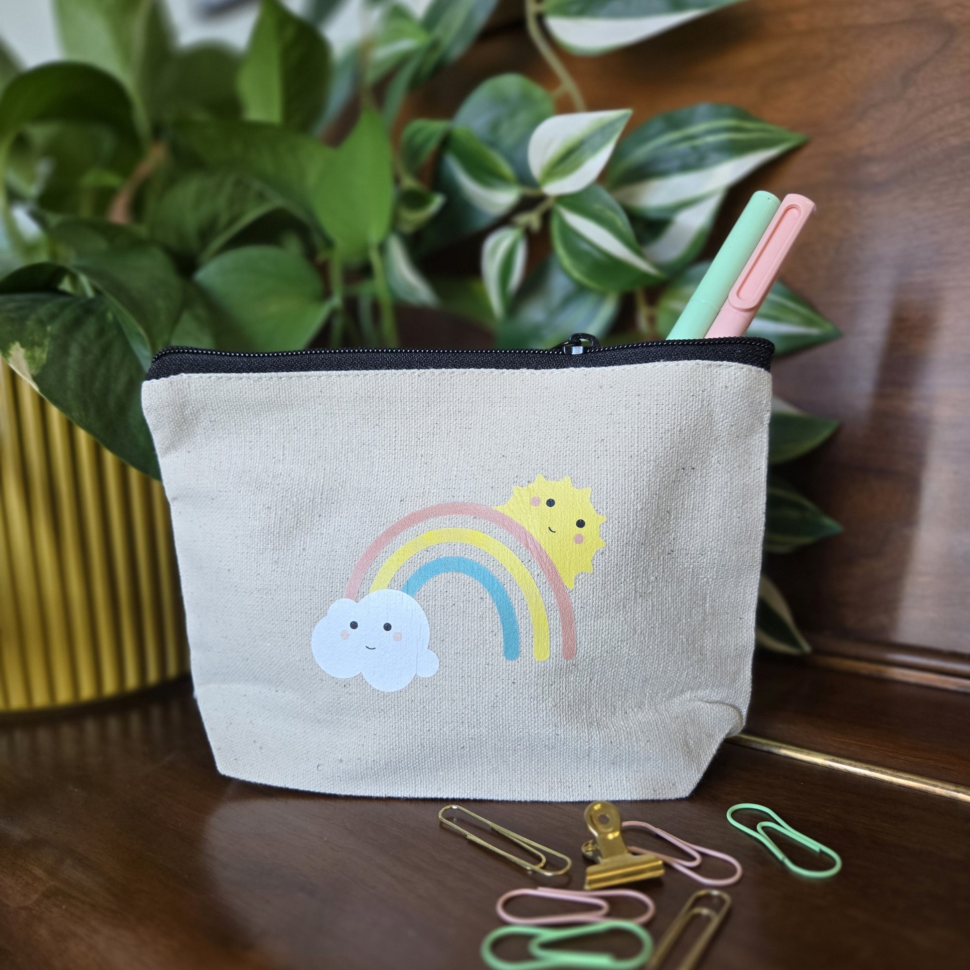 Rainbow | Canvas Zipper Pouch